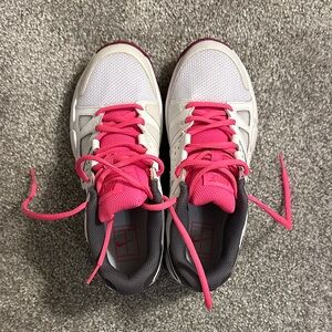 Nike Women's Pink and White Athletic Shoes